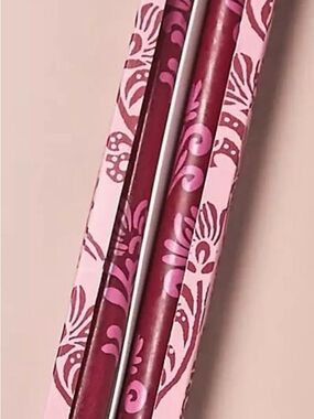 NWB Anthropologie Pink and Burgundy Decorative Taper Candles